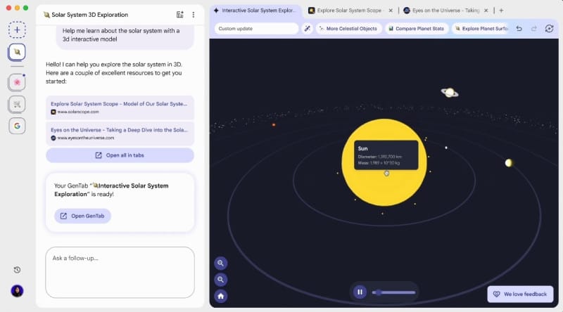 Google revoluciona la navegación web con apps generadas por IA